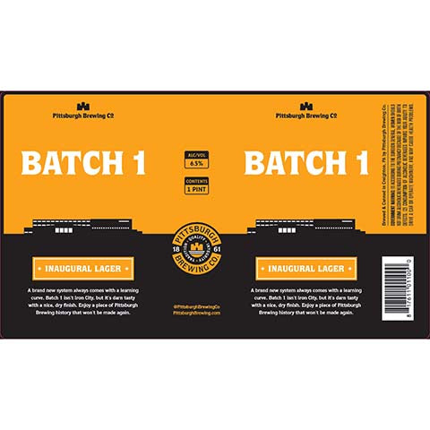 Pittsburgh Batch 1 Inaugaral Lager