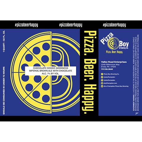 Pizza Boy Chocolate Cookie Goodness Imperial Brown Ale