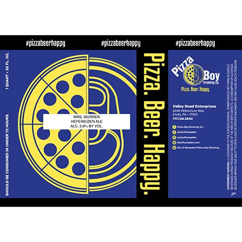 Pizza Boy Mrs. Murren Hefeweizen Ale
