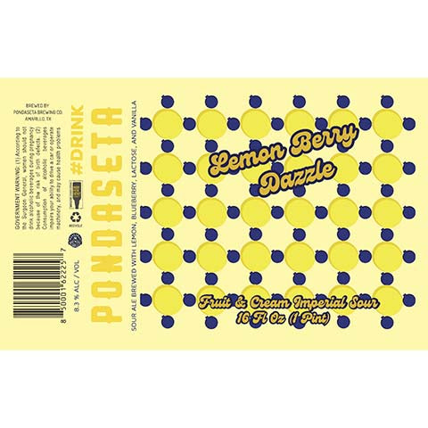 Pondaseta Lemon Berry Dazzle Imperial Sour