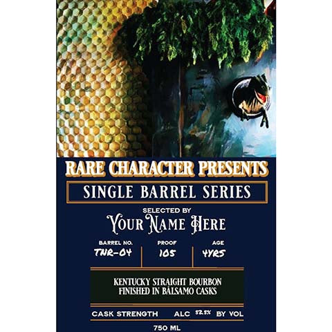 Rare Character Presents Single Barrel Series Kentucky Straight Bourbon