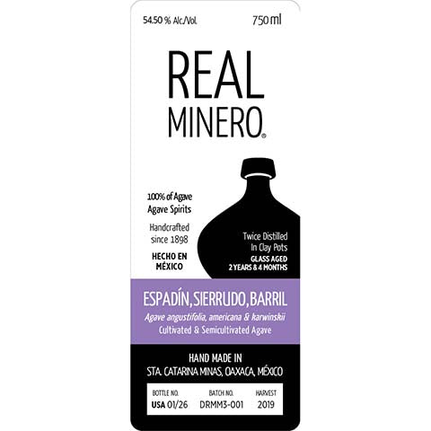 Real Minero Espadin Sierrudo Barril