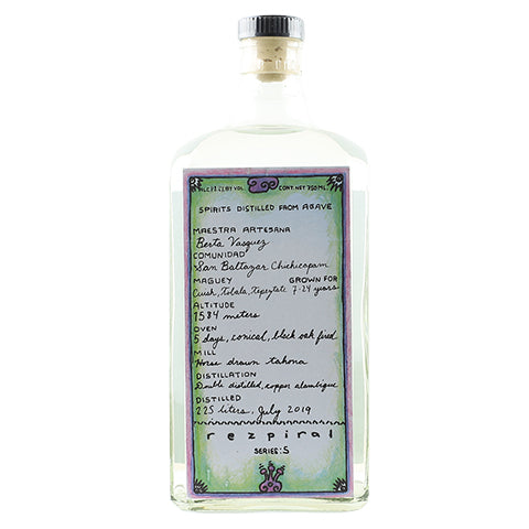 Rezpiral Berta Vasquez Cuishe Tobala Tepextate Mezcal