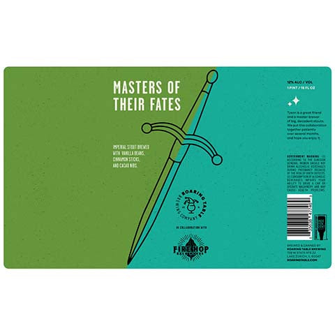Roaring Table Masters of Their Fates Imperial Stout
