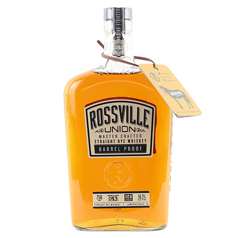 Rossville Union Master Crafted Barrel Proof Straight Rye Whiskey