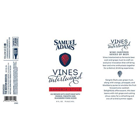 Samuel Adams Vines Intertwines Sangria-Style Ale