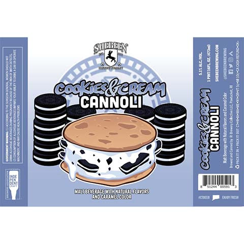 Shebeen Cookies & Cream Cannoli