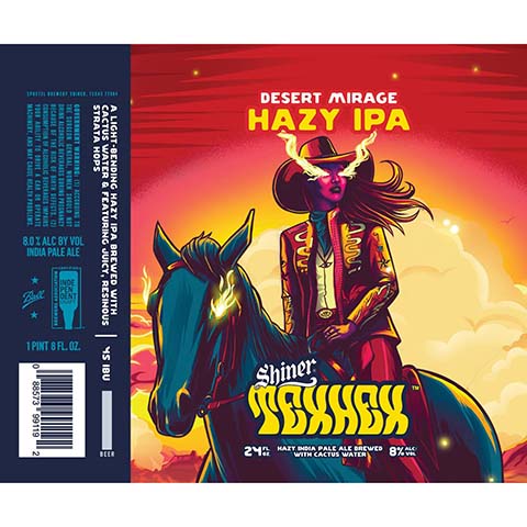 Shiner-Texhex-Desert Mirage Hazy-IPA-24OZ-BTL