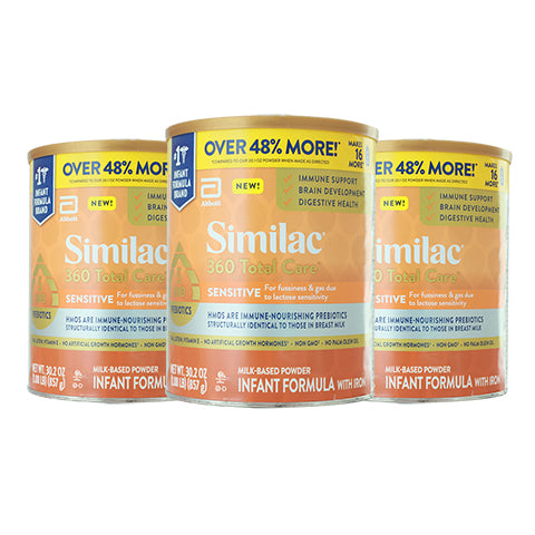 Similac 360 Total Care® Sensitive Infant Formula, with 5 HMO Prebiotics