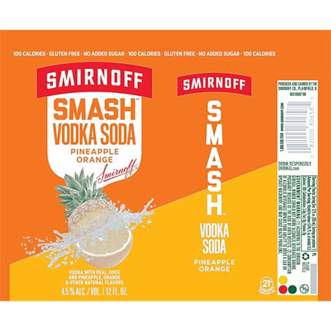 Smirnoff  Smash Pineapple Orange Vodka Soda