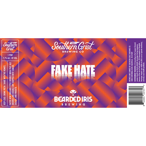 Southern Grist/Bearded Iris Fake Hate DIPA