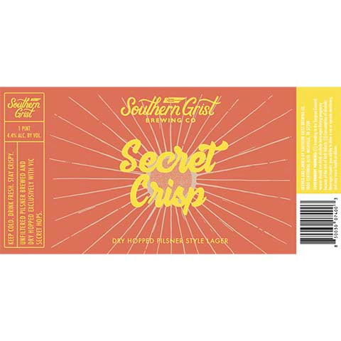 Southern Grist Secret Crisp Lager