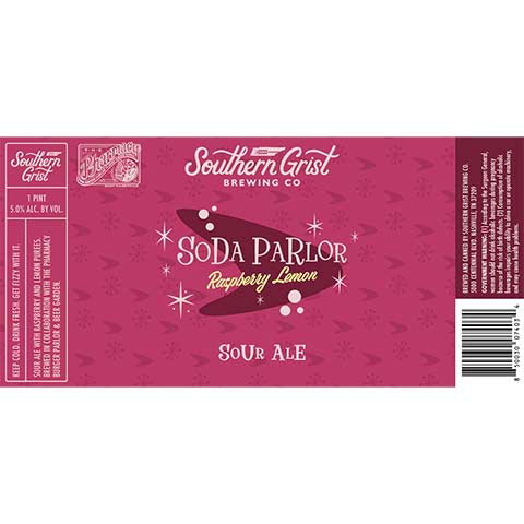 Southern Grist Soda Parlor: Raspberry Lemon Sour