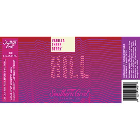 Southern Grist Vanilla Three Berry Hill Sour Ale