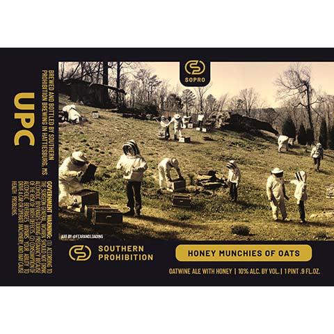 Southern Prohibition Honey Munchies of Oats Oatwine Ale