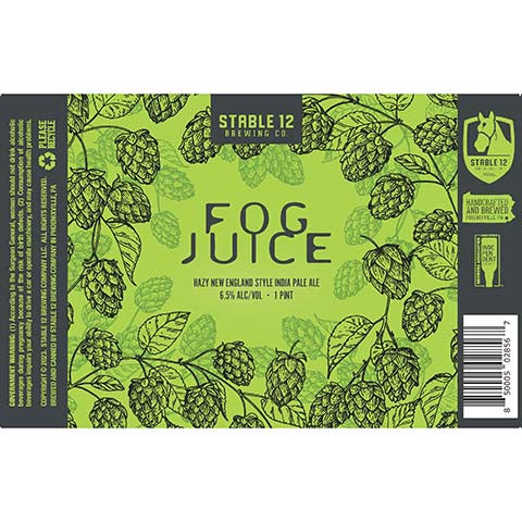 Stable 12 Fog Juice Hazy IPA