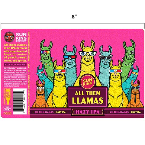 Sun King All Them Llamas Hazy IPA