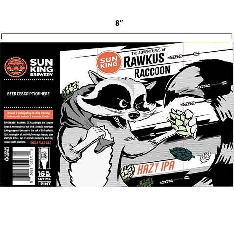 Sun King The Adventures of Rawkus Raccoon Hazy IPA