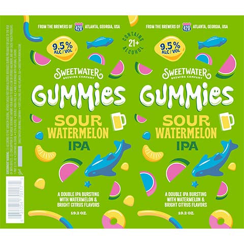 Sweetwater Gummies Sour Watermelon IPA