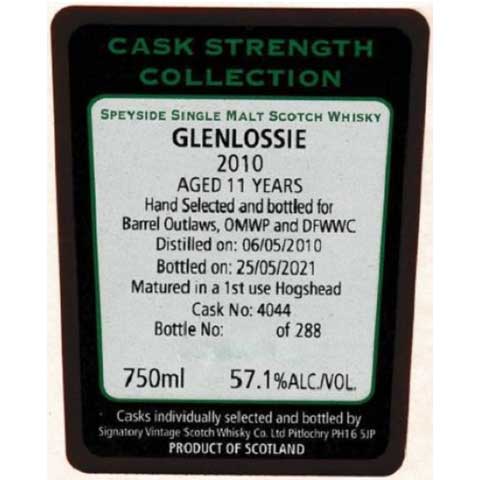 The Glenlivet Glenlossie 11 Years Scotch Whisky (2010)