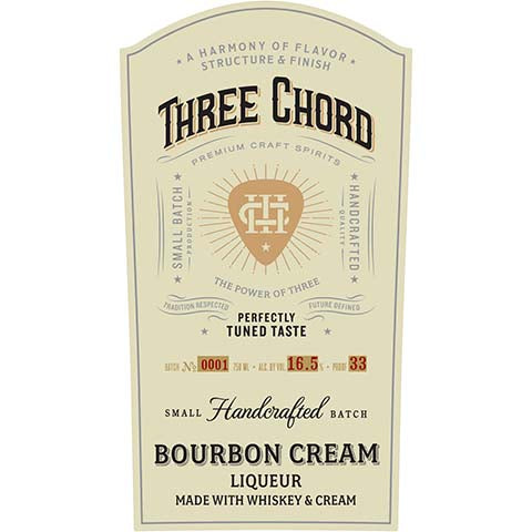 Three Chord Bourbon Cream Liqueur – Buy Liquor Online