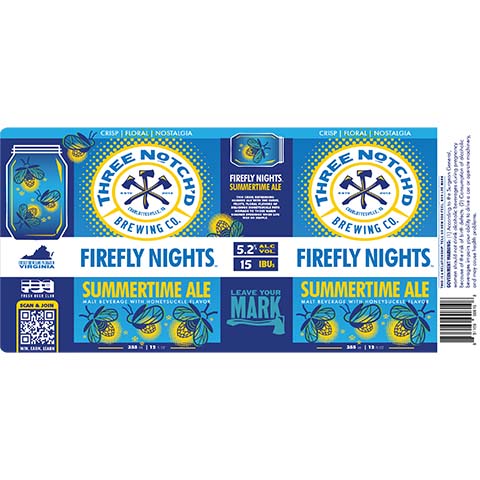 Three Notch'd Firefly Nights Summertime Ale
