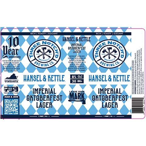 Three Notch'd Hansel & Kettle Lager