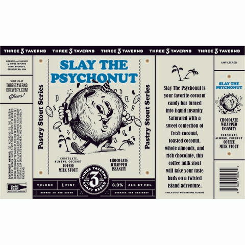 Three Taverns Slay The Psychonut Coffee Milk Stout