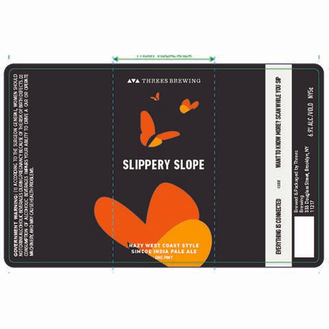 Threes Slippery Slope Hazy West Coast Style IPA