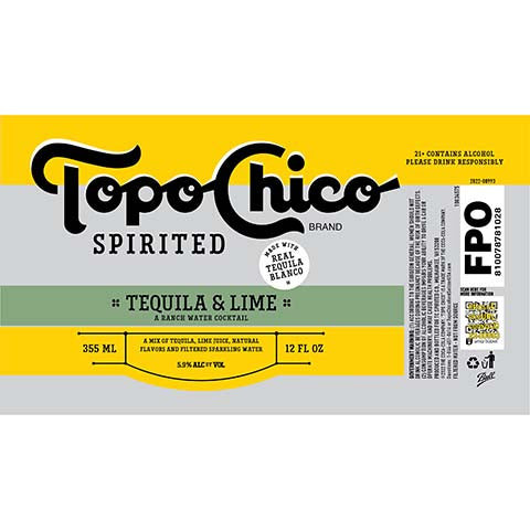 Foam Cups - Ranch Water - Tequila Water Topo Chico