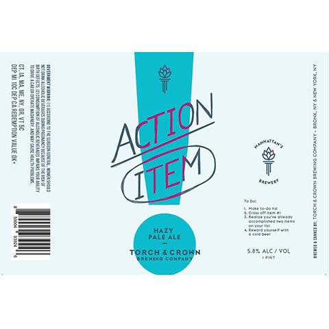 Torch & Crown ACtion Item Hazy Pale ALe