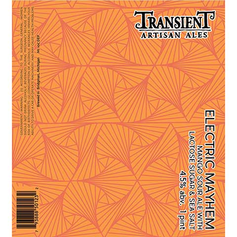 Transient Artisan Ales Electric Mayhem Sour