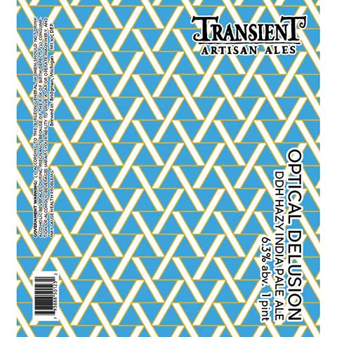 Transient Artisan Ales Optical Delusion Hazy IPA