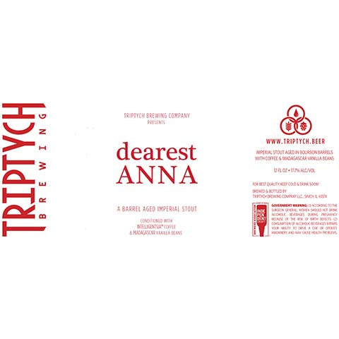Triptych Dearest Anna Barrel Aged Imperial Stout
