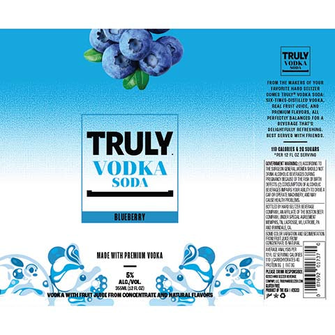 Truly Blueberry Vodka Soda
