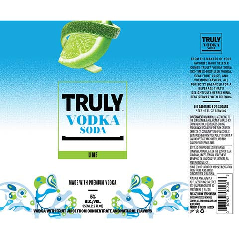 Truly Lime Vodka Soda