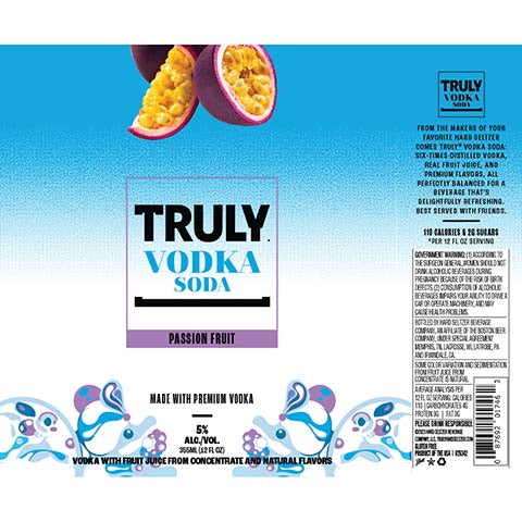 Truly Passion Fruit Vodka Soda