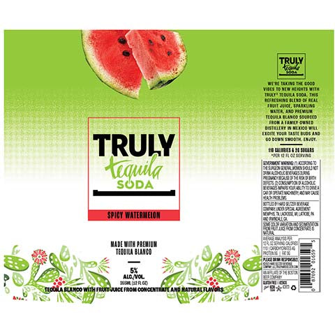 Truly Spicy Watermelon Tequila Soda