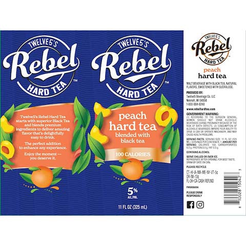 Twelve5's Peach Hard Tea (Black Tea Blend)