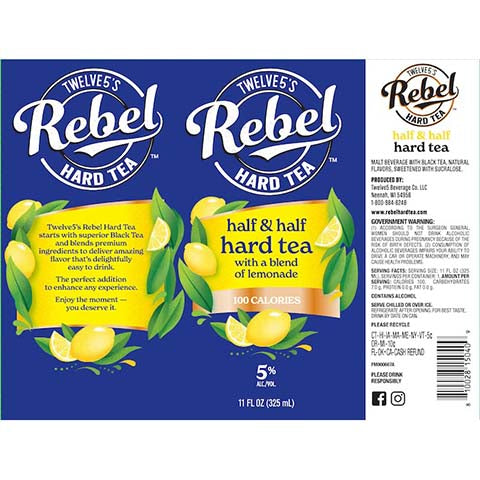 Twelve5's Rebel Half & Half Hard Tea