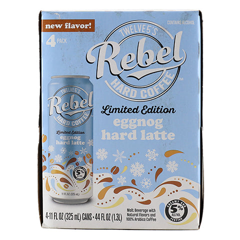 Twelve5's Rebel Hard Coffee - Eggnog Hard Latte 4 Pack