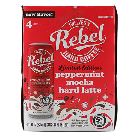 Twelve5's Rebel Hard Coffee - Peppermint Mocha Latte 4 Pack