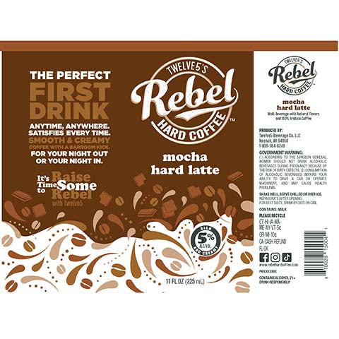 Twelve5's Rebel Mocha Hard Latte