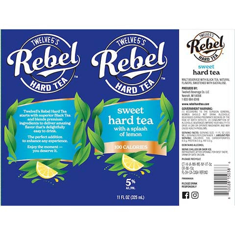Twelve5's Rebel Sweet Hard Tea