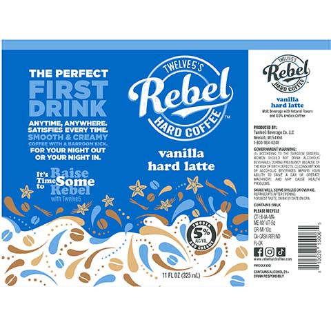Twelve5's Rebel Vanilla Hard Latte