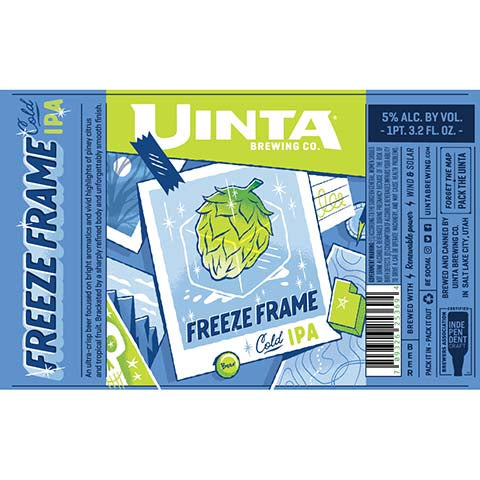 Uinta Freeze Frame Cold IPA