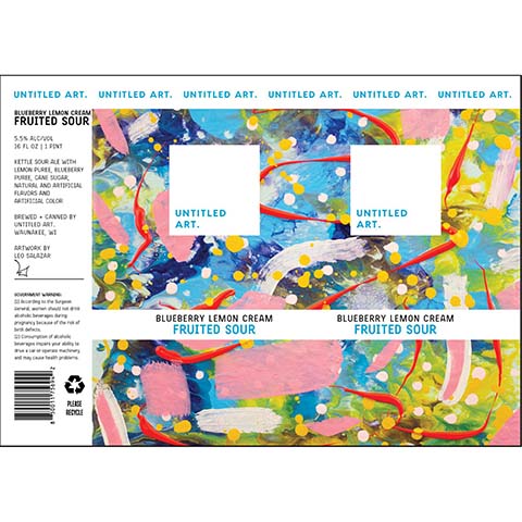 Untitled Art Blueberry Lemon Cream Fruited Sour