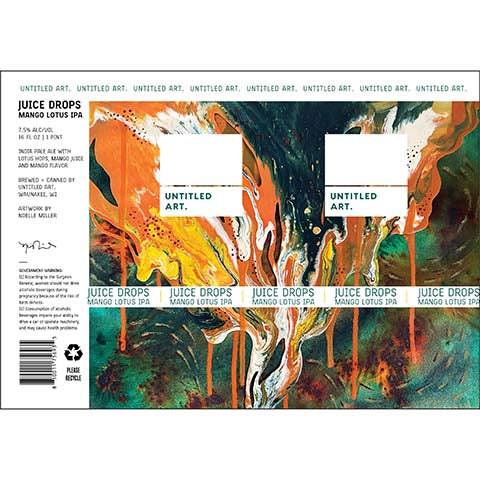 Untitled Art Juice Drops Mango Lotus IPA