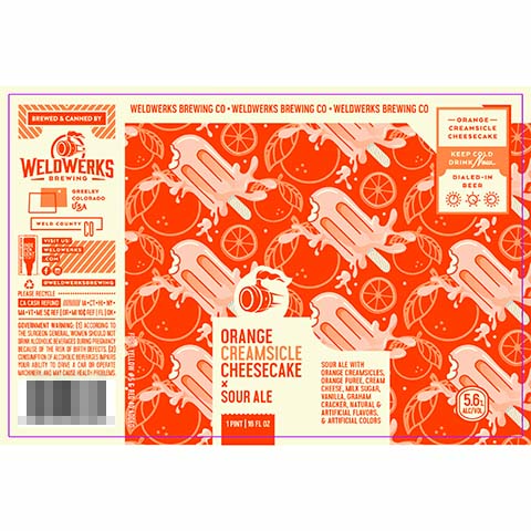 Weldwerks Orange Creamsicle Cheesecake Sour Ale