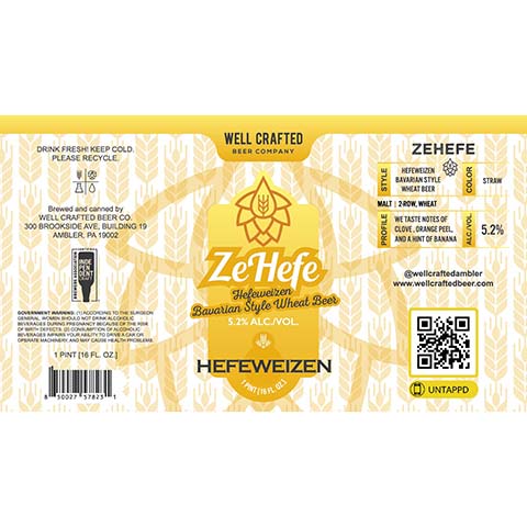 Well Crafted Ze Hefe Hefeweizen